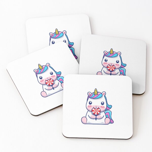 Item preview, Cute Chibi Unicorn Eating Lollipop Candy designed and sold by Madelene É 	 Monjeau.