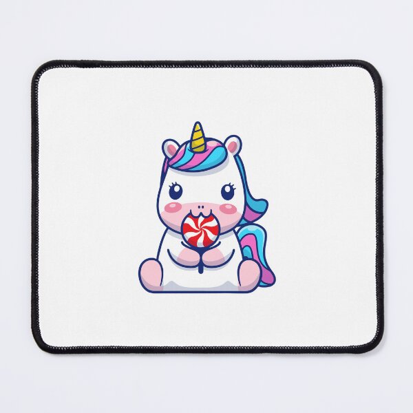 Item preview, Cute Chibi Unicorn Eating Lollipop Candy designed and sold by Madelene É 	 Monjeau.