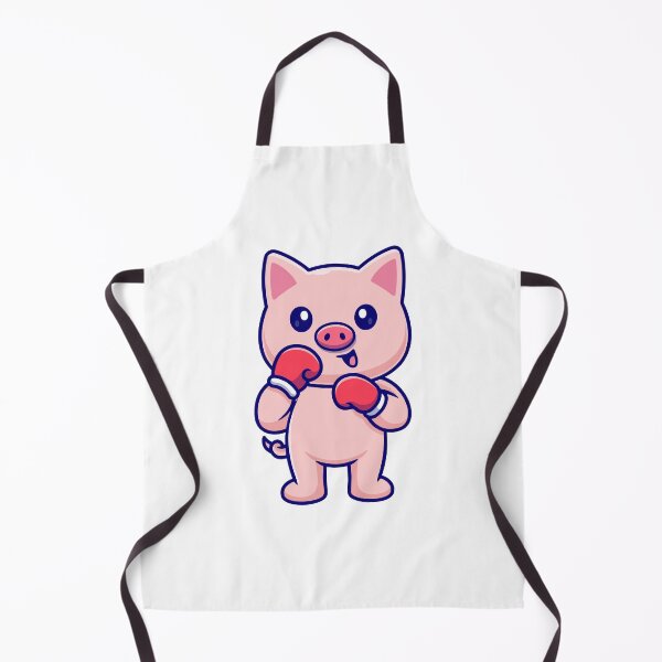 Item preview, Cute Boxing Pig Chibi Fighter Cartoon designed and sold by Madelene É Monjeau.