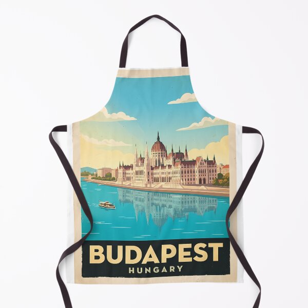 Item preview, Budapest Hungary Vintage Travel Poster | Retro Parliament River Wall Art designed and sold by Ar0undTheW0rld.