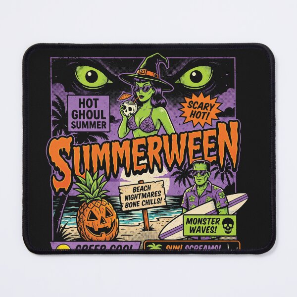 Item preview, Summerween Retro Horror Aesthetic Summer Halloween Beach Vibe T-Shirt designed and sold by AdyKurniawan.