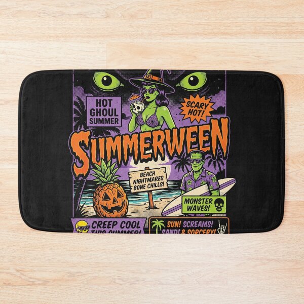 Item preview, Summerween Retro Horror Aesthetic Summer Halloween Beach Vibe T-Shirt designed and sold by AdyKurniawan.