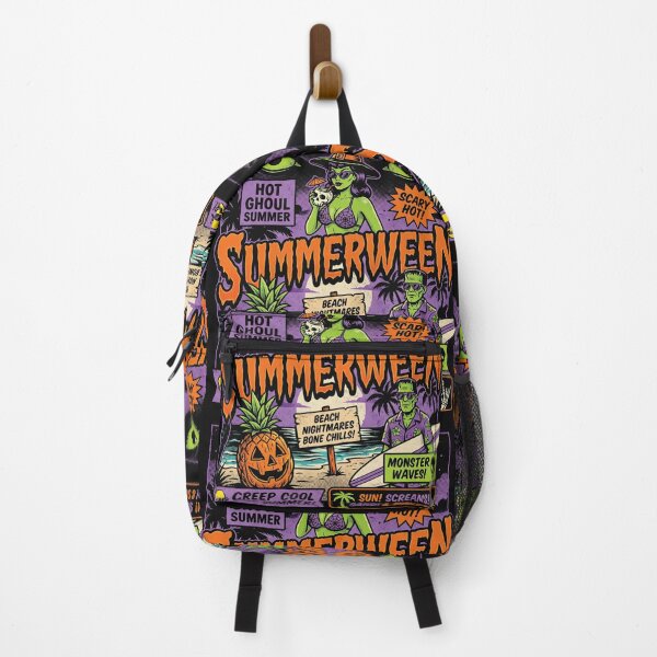 Item preview, Summerween Retro Horror Aesthetic Summer Halloween Beach Vibe T-Shirt designed and sold by AdyKurniawan.