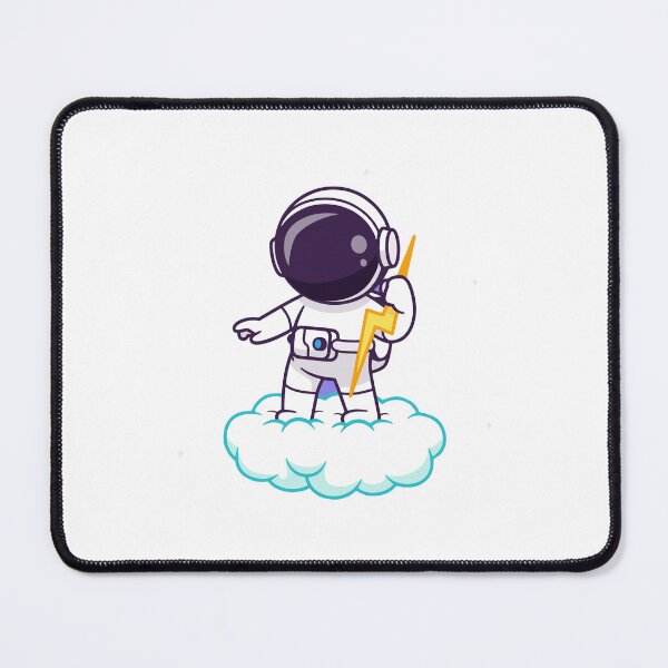 Item preview, Cute Astronaut Riding Cloud with Lightning Bolt designed and sold by Madelene É 	 Monjeau.