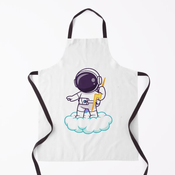 Item preview, Cute Astronaut Riding Cloud with Lightning Bolt designed and sold by Madelene É Monjeau.