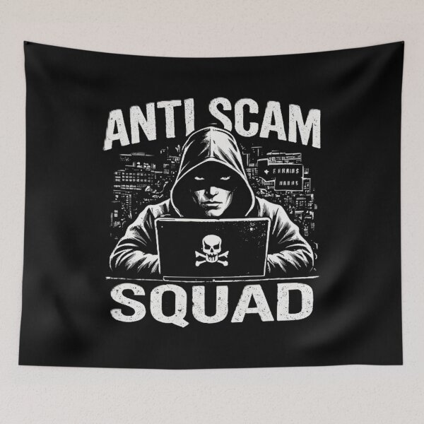 Item preview, ANTI SCAM SQUAD Cyber Security Vintage Hacker Style designed and sold by NeO² Studio.