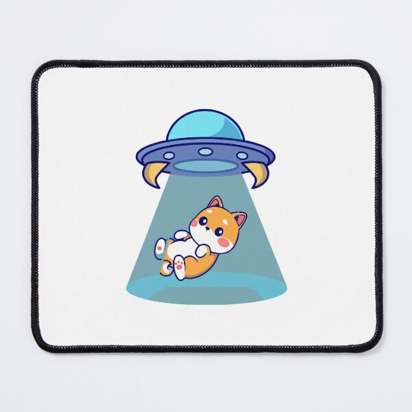 Item preview, Cute Shiba Inu Dog Alien UFO Abduction designed and sold by Madelene É Monjeau.