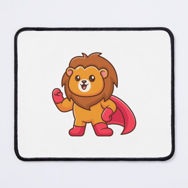 Item preview, Cute Superhero Lion Chibi Fighter Cartoon designed and sold by Madelene É 	 Monjeau.