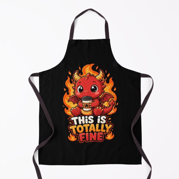 Item preview, Cute Coffee Dragon This Is Totally Fine Funny Kawaii Fire Dragon T-Shirt designed and sold by Navuniverse.