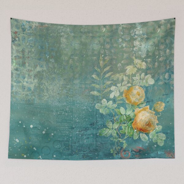Item preview, Golden Roses in Quiet Water designed and sold by The Blue Window.