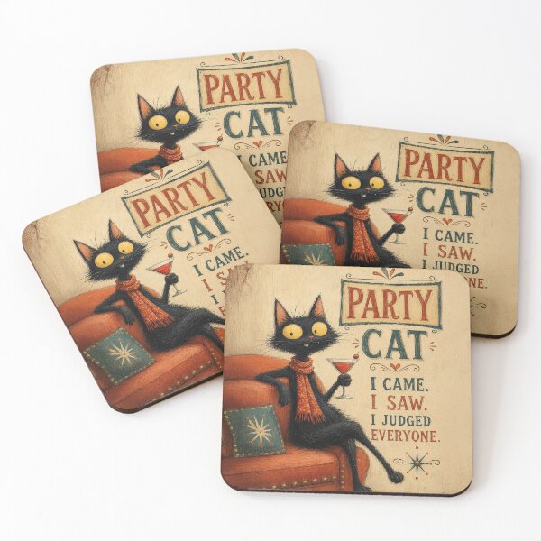 Item preview, Party Cat I Judged Everyone designed and sold by Erika Kaisersot.