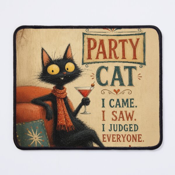Item preview, Party Cat I Judged Everyone designed and sold by Erika Kaisersot.