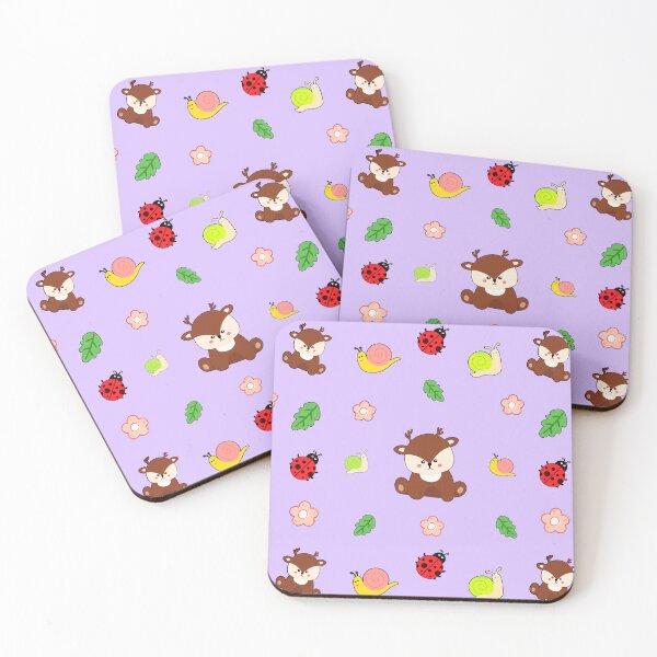Item preview, Light Lavender Cute Woodland Animals Seamless Pattern Design designed and sold by NadDot.