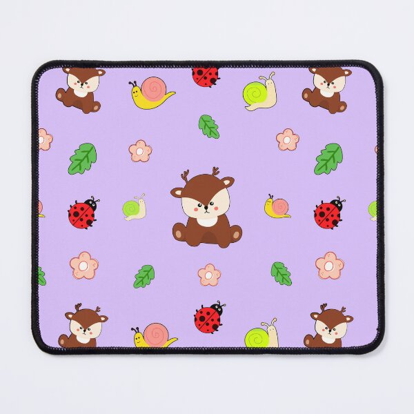 Item preview, Light Lavender Cute Woodland Animals Seamless Pattern Design designed and sold by NadDot.