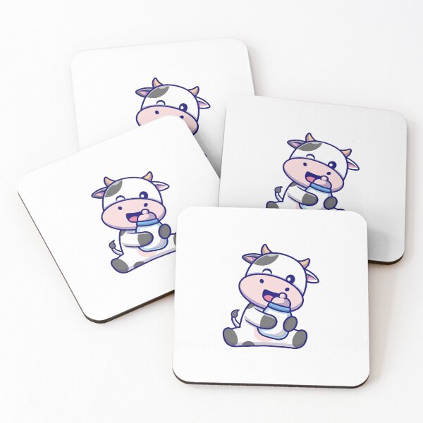 Item preview, Cute Baby Cow Drinking Milk Bottle Chibi designed and sold by Madelene É 	 Monjeau.