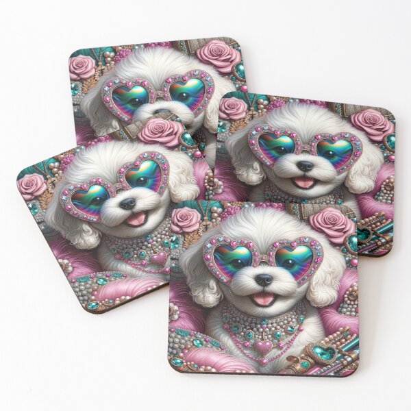 Item preview, Glamorous Bolognese  with Heart Sunglasses designed and sold by Wags & Tails.