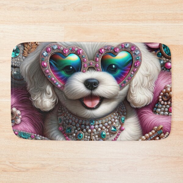 Item preview, Glamorous Bolognese  with Heart Sunglasses designed and sold by Wags & Tails.