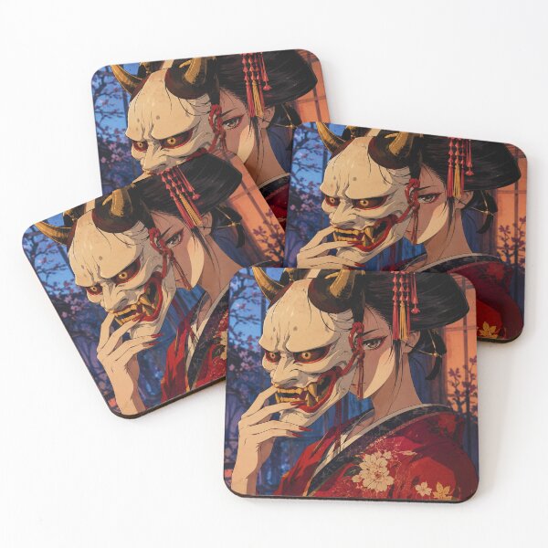 Item preview,  90s Anime Girl Hannya Mask designed and sold by bapupa.