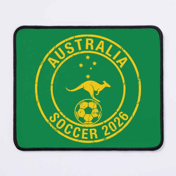 Item preview, Vintage Australia Soccer 2026 Kangaroo Circular Badge designed and sold by Imaginationbeyond.