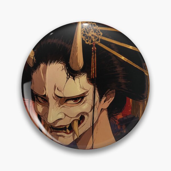 Item preview, Retro Anime Hannya Demon Girl Mask Sunset designed and sold by bapupa.