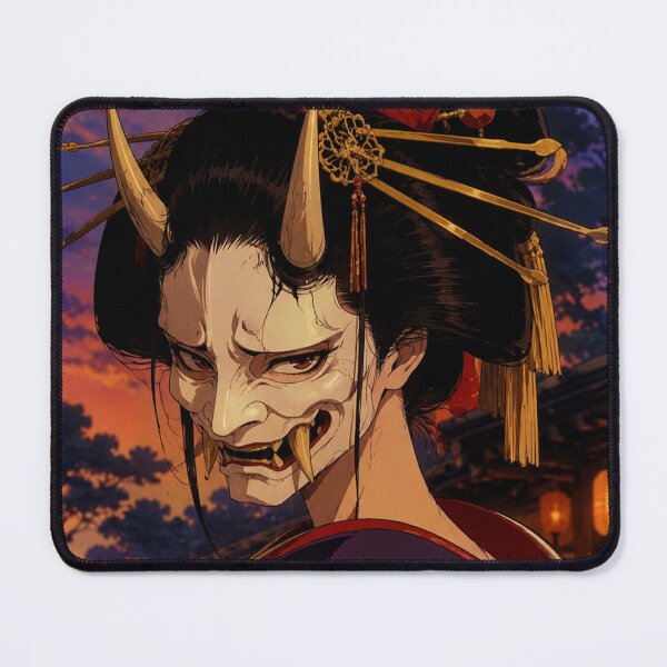 Item preview, Retro Anime Hannya Demon Girl Mask Sunset designed and sold by bapupa.
