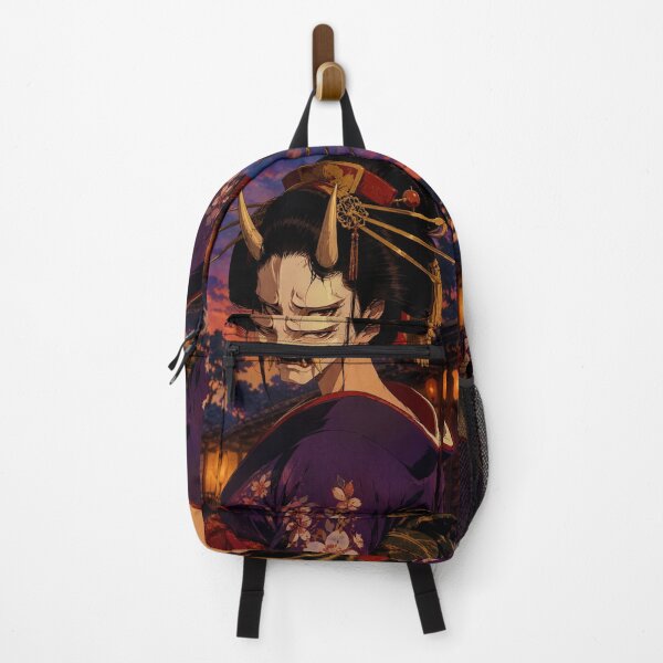 Item preview, Retro Anime Hannya Demon Girl Mask Sunset designed and sold by bapupa.