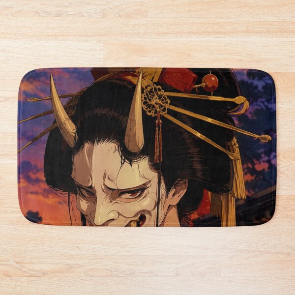 Item preview, Retro Anime Hannya Demon Girl Mask Sunset designed and sold by bapupa.