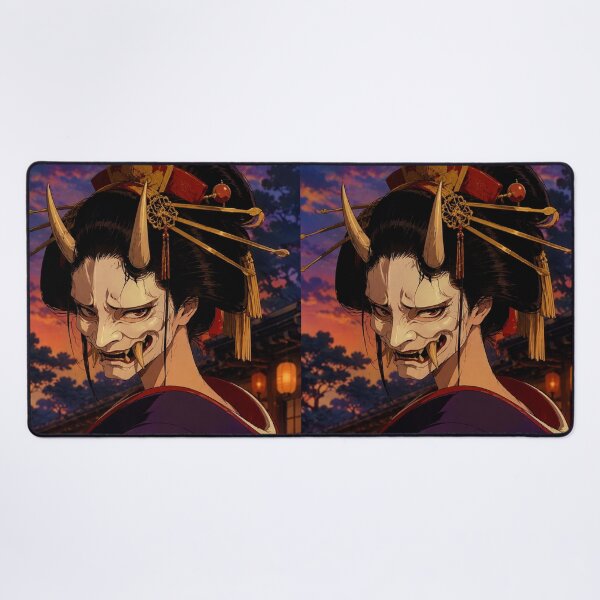Item preview, Retro Anime Hannya Demon Girl Mask Sunset designed and sold by bapupa.