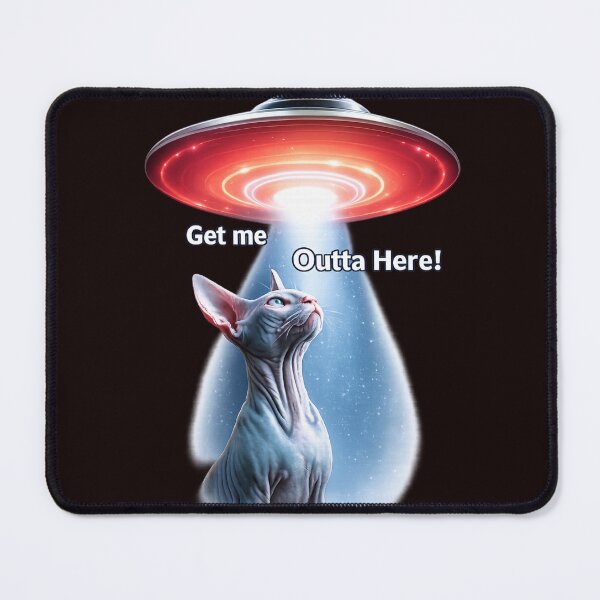 Item preview, Beam Meow Up, Scotty! Cosmic Sphynx Cat Humor designed and sold by highvibz72.