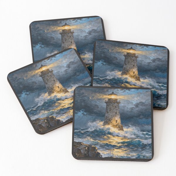 Item preview, Lighthouse  Light In Dark Storm Artwork  designed and sold by NivyasArtistry.