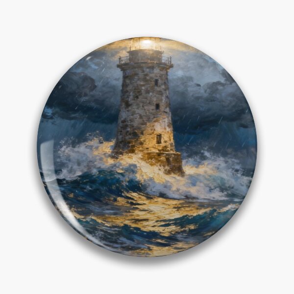 Item preview, Lighthouse  Light In Dark Storm Artwork  designed and sold by NivyasArtistry.