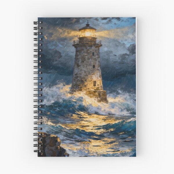 Item preview, Lighthouse  Light In Dark Storm Artwork  designed and sold by NivyasArtistry.