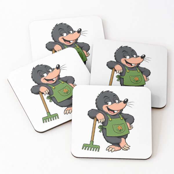 Item preview, Funny Gardening Mole Cartoon, Cute Gardener Animal with Rake designed and sold by HumanMess.
