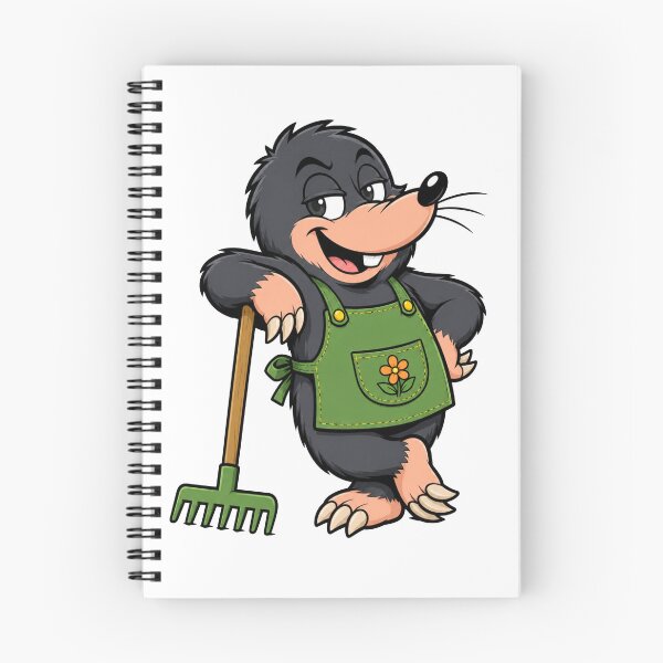 Item preview, Funny Gardening Mole Cartoon, Cute Gardener Animal with Rake designed and sold by HumanMess.