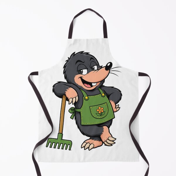 Item preview, Funny Gardening Mole Cartoon, Cute Gardener Animal with Rake designed and sold by HumanMess.