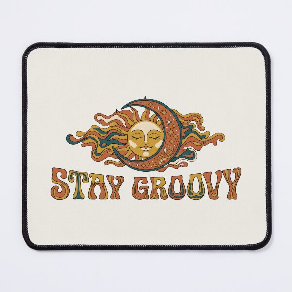 Item preview, Groovy 70s Mystic Sun and Moon Stay Groovy Retro Psychedelic designed and sold by Novastitchshop.