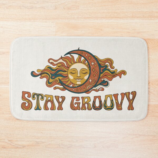 Item preview, Groovy 70s Mystic Sun and Moon Stay Groovy Retro Psychedelic designed and sold by Novastitchshop.