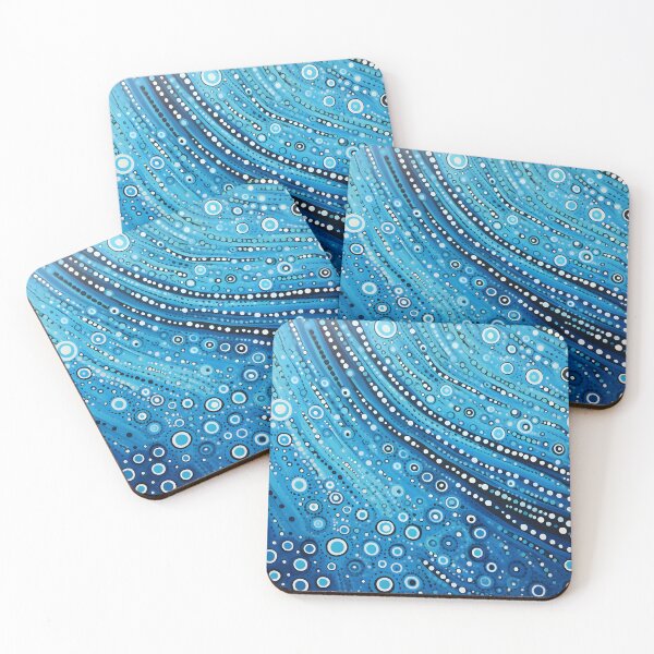 Item preview, Aboriginal Inspired Dot Art -  Ocean Bubble Streams designed and sold by GrinGalore.