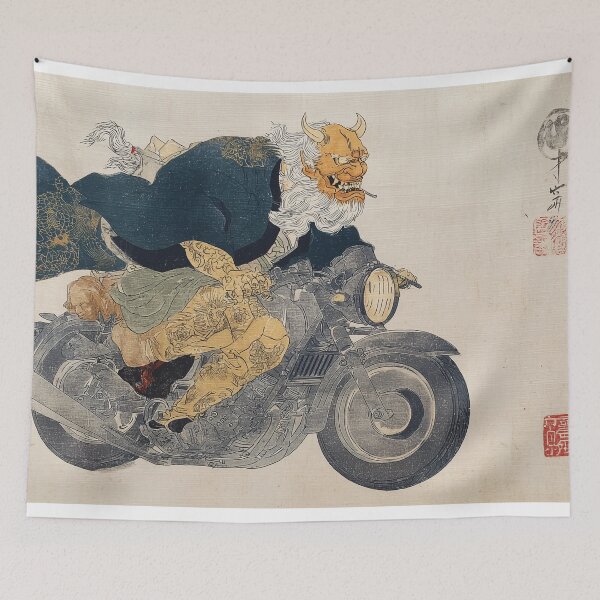 Item preview, Yokai Riding a Motorcycle designed and sold by lautir.