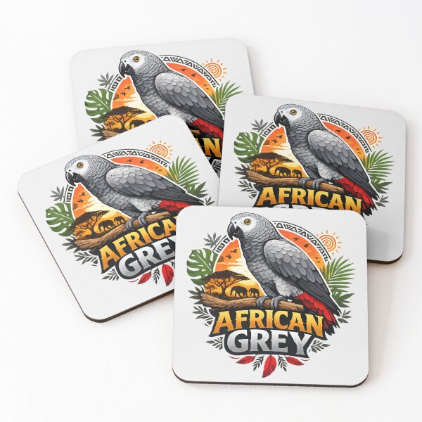 Item preview, African Grey Parrot - Safari Sunset Wildlife designed and sold by SidTastic .