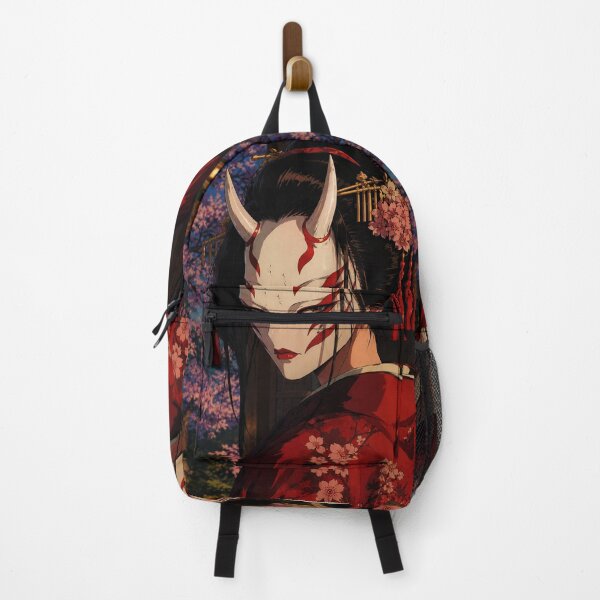 Item preview, Vintage Anime Oni Demon Girl Mask Cherry Blossom designed and sold by bapupa.