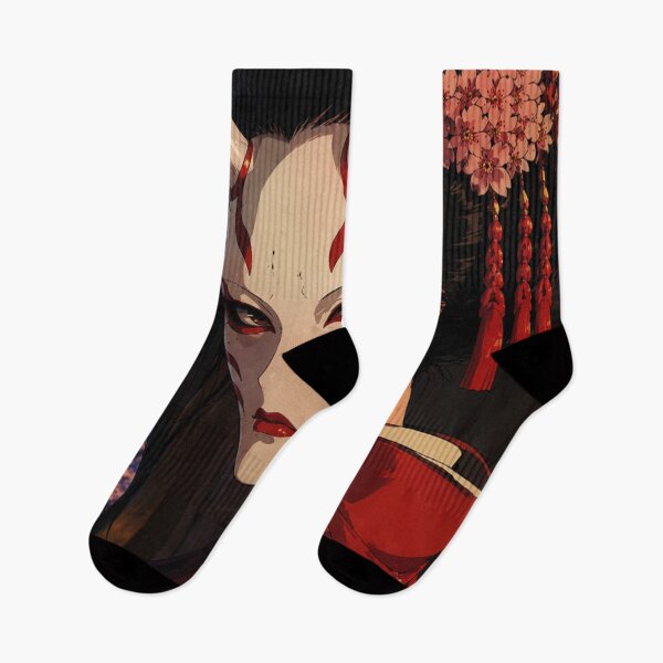 Item preview, Vintage Anime Oni Demon Girl Mask Cherry Blossom designed and sold by bapupa.
