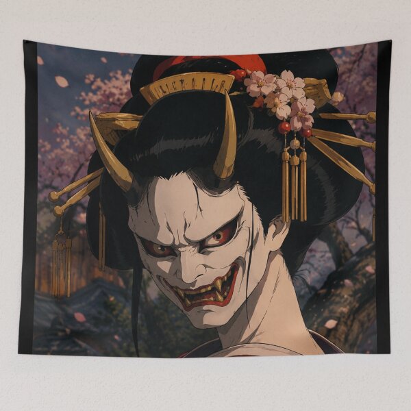 Item preview, Retro Anime Hannya Demon Girl Sunset designed and sold by bapupa.