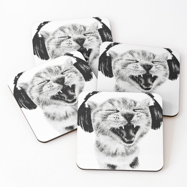 Item preview, kitty listening to music  designed and sold by Larosapurr.