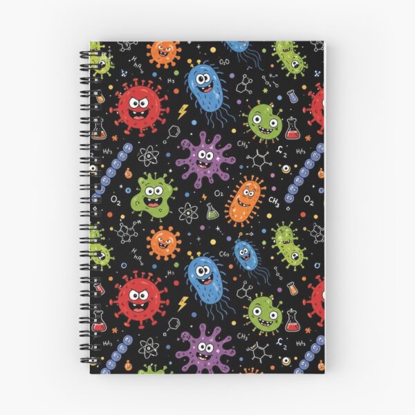 Item preview, Retro science Cute Microbes Bacteria, Virus, Ecoli MicroBiology Seamless Pattern  designed and sold by FlatInkStudio.