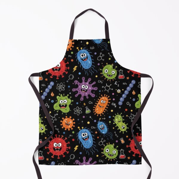 Item preview, Retro science Cute Microbes Bacteria, Virus, Ecoli MicroBiology Seamless Pattern designed and sold by FlatInkStudio.