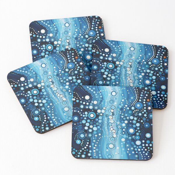 Item preview, Aboriginal Inspired Dot Art - Ocean Bubble Flow designed and sold by GrinGalore.