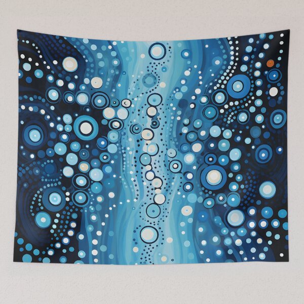 Item preview, Aboriginal Inspired Dot Art - Ocean Bubble Flow designed and sold by GrinGalore.