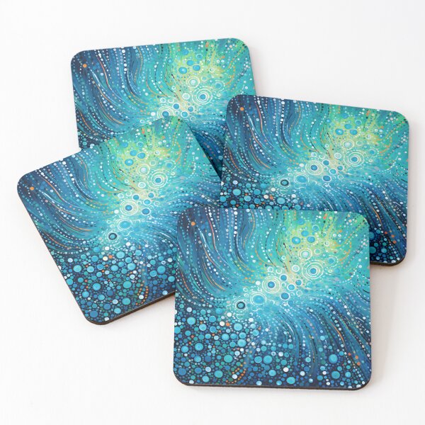 Item preview, Aboriginal Inspired Dot Art - Summer Ocean Surface designed and sold by GrinGalore.