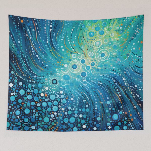 Item preview, Aboriginal Inspired Dot Art - Summer Ocean Surface designed and sold by GrinGalore.